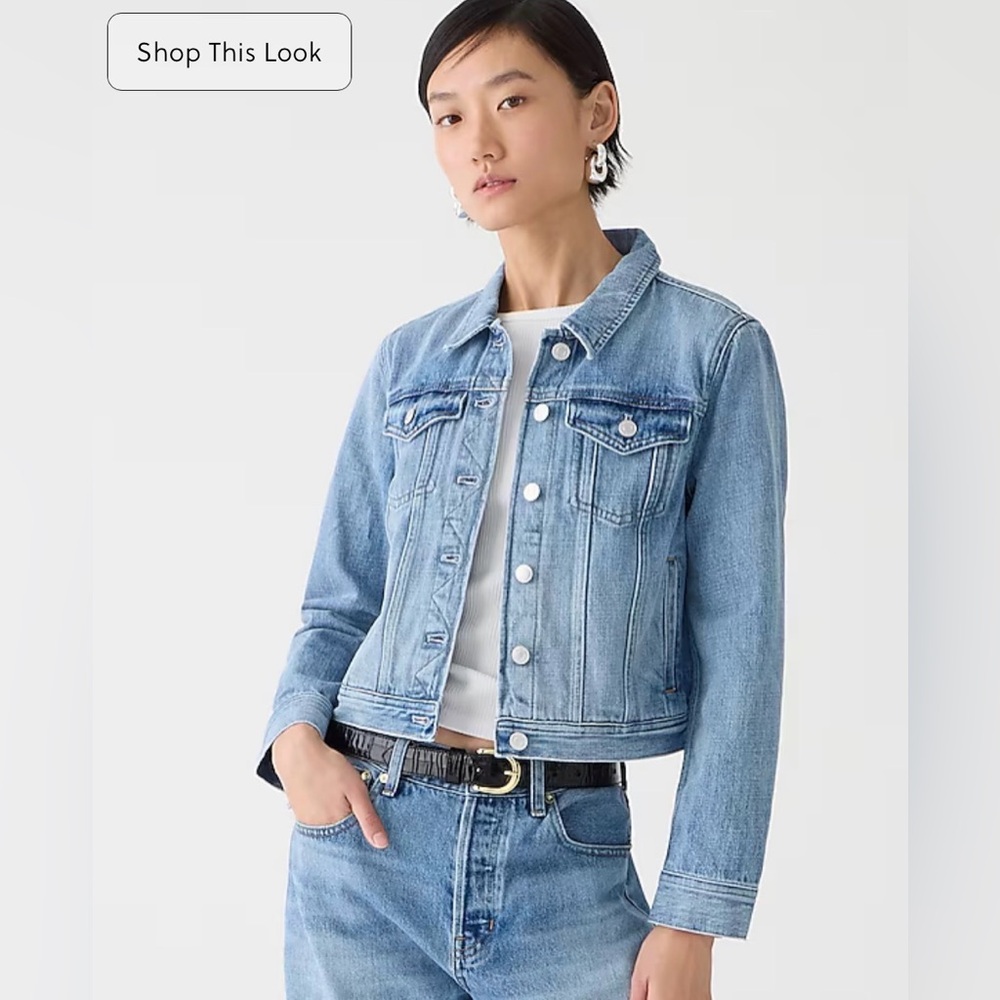 NWOT J Crew New classic denim jacket in Bianca wash XXL